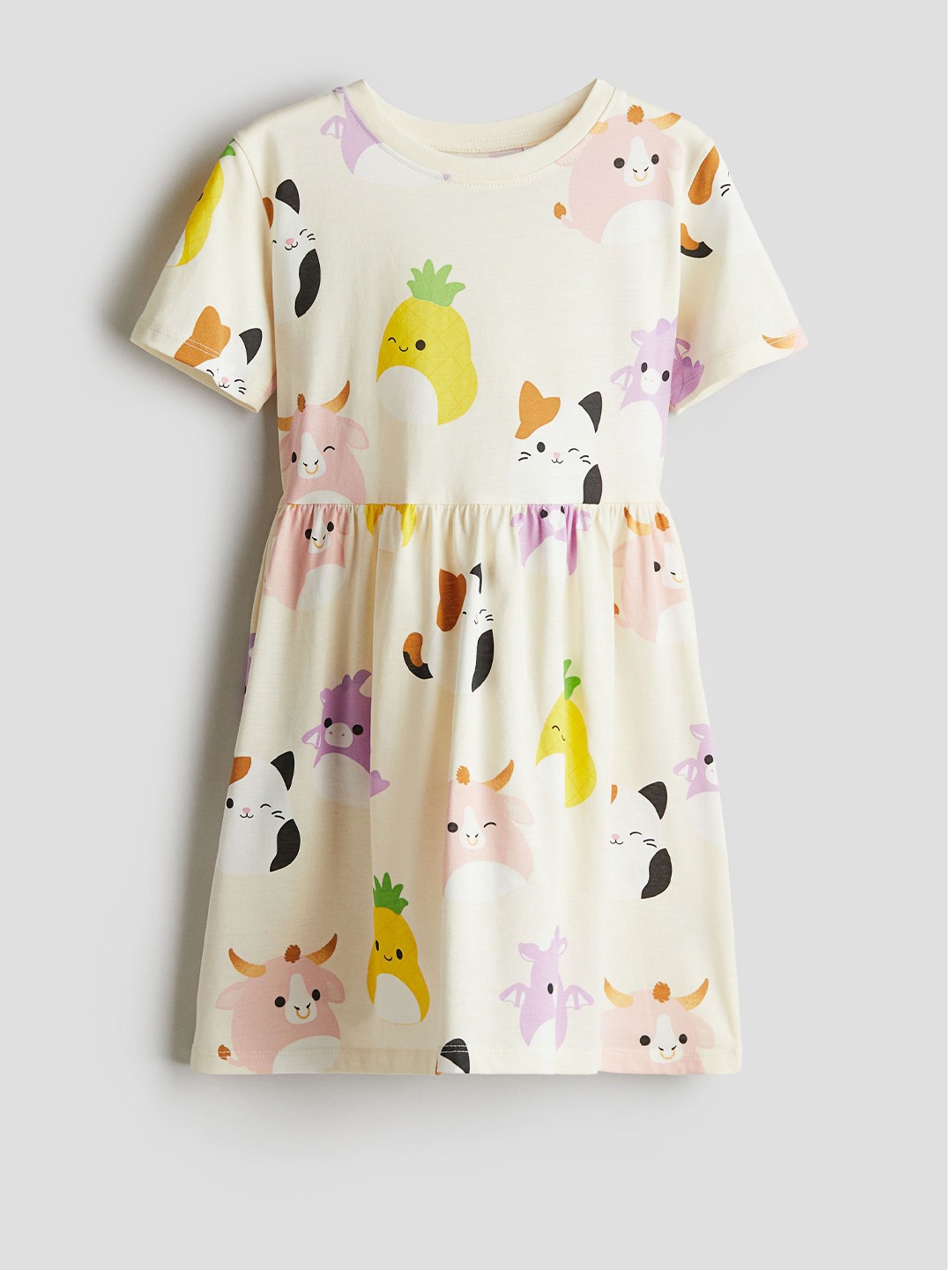 

H&M Printed Jersey Dress, Yellow
