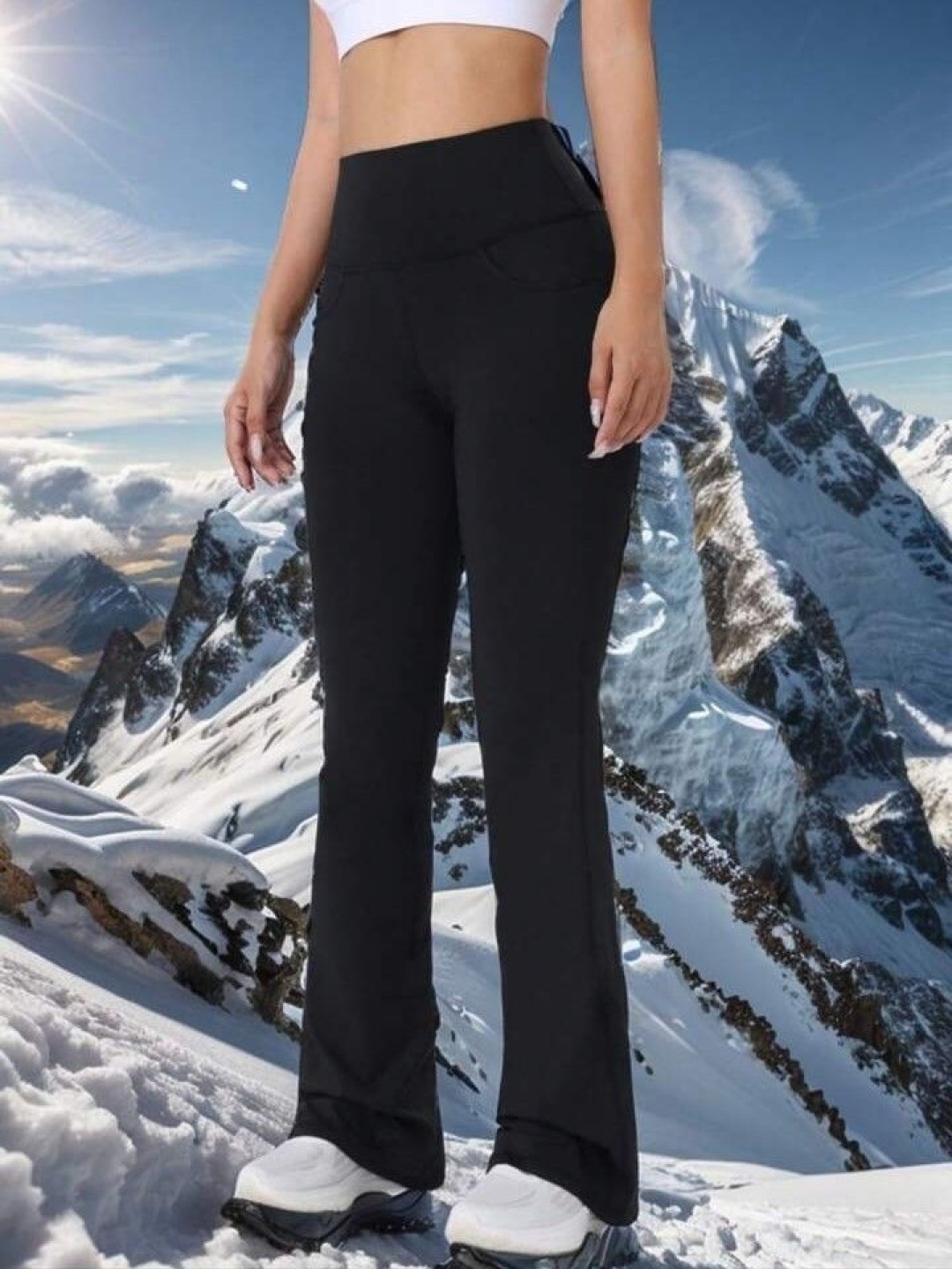 

Next One Women Smart Straight Fit High-Rise Easy Wash Trousers, Black
