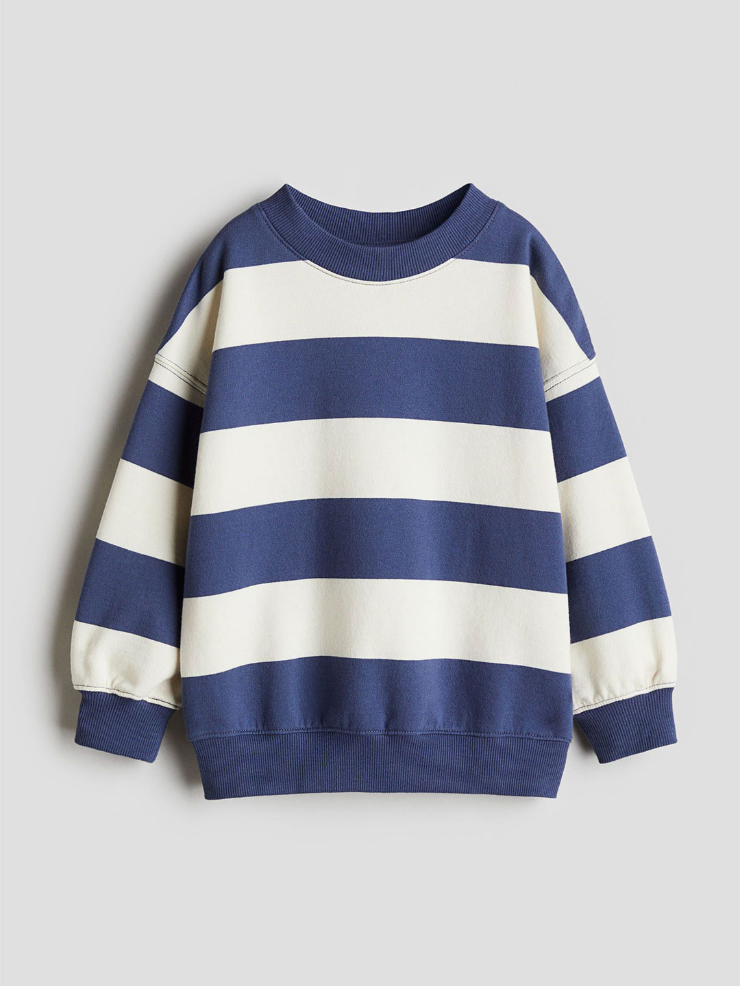 

H&M Oversized Crew-Neck Sweatshirt, Blue