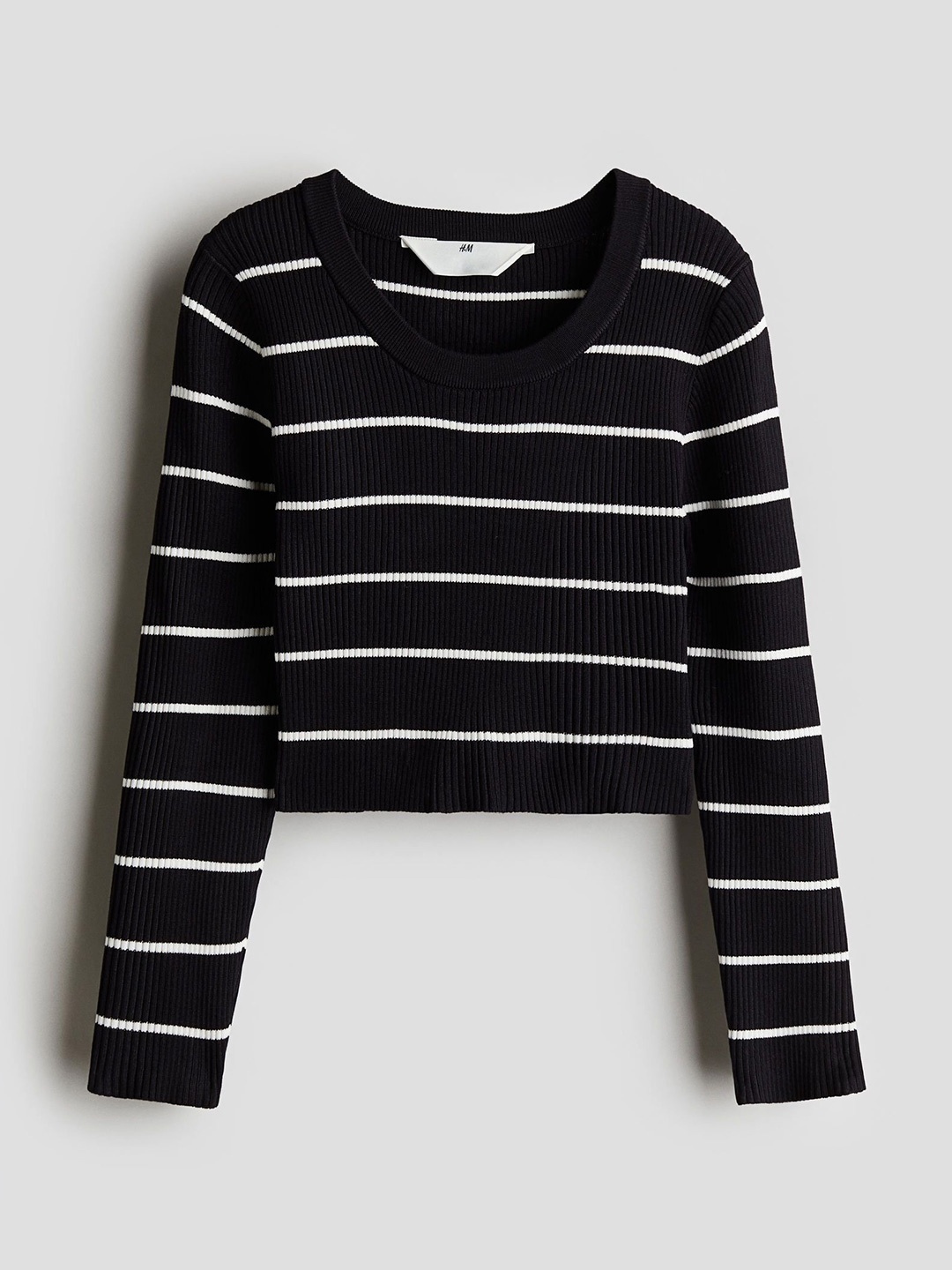 

H&M Rib-Knit Jumper, Black