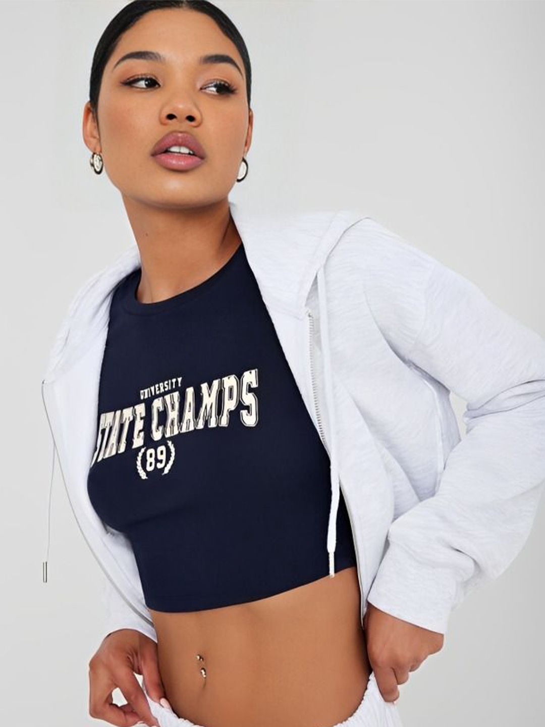 

sollobell Cotton Crop Top, Blue