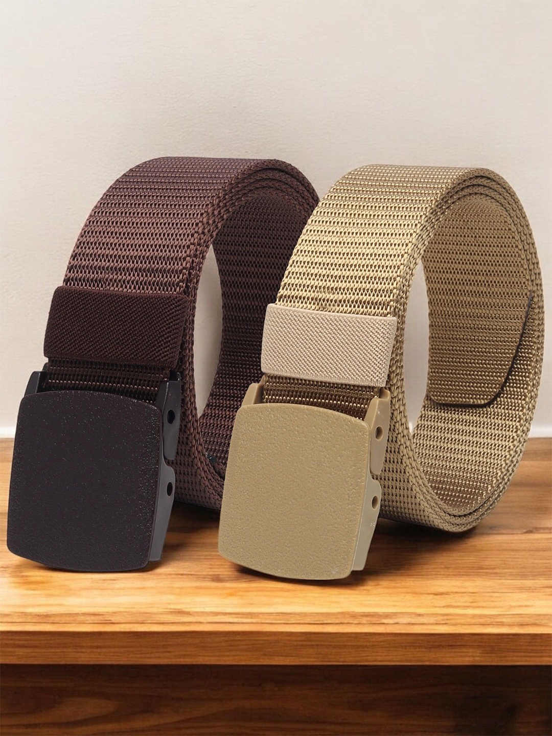 

Provogue Men Pack Of 2 Textured Belt, Gold