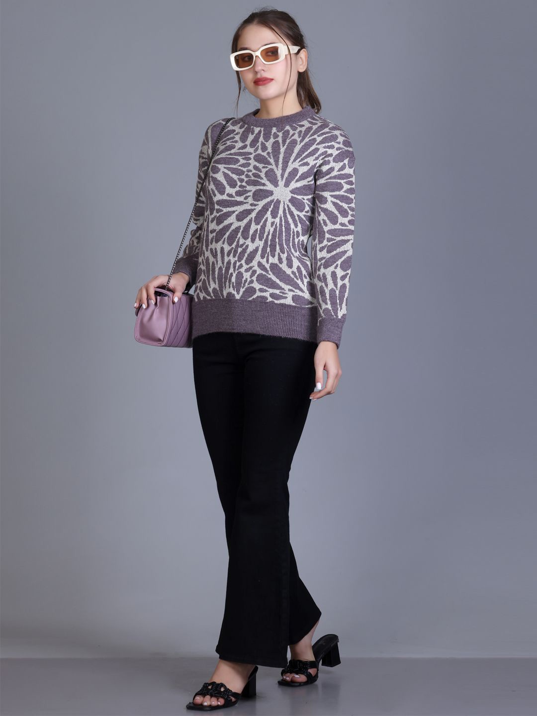 

Numalo Women Self Design Fitted Top, Purple