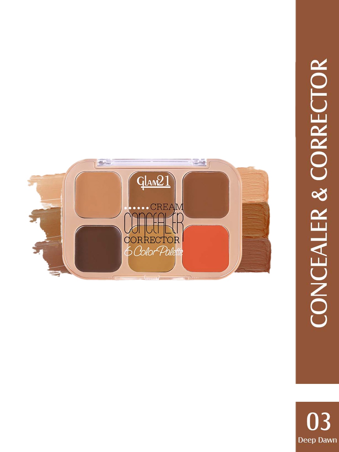 

GLAM21 Cream Concealer Corrector Palette 9g - Deep Dawn 03, Brown