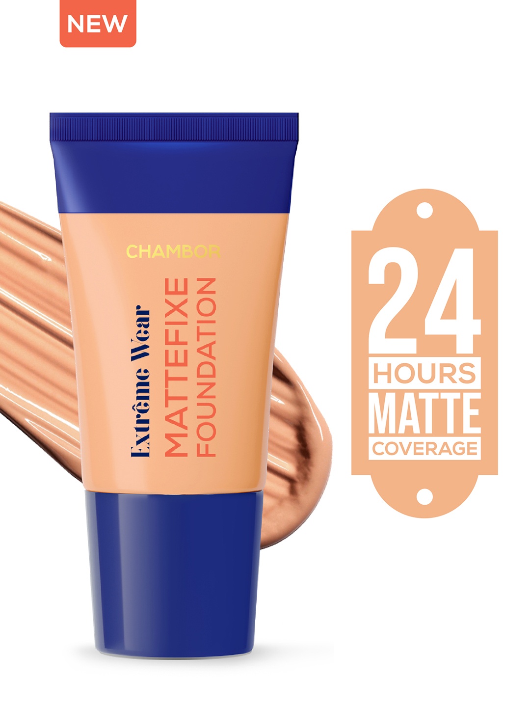 

Chambor Extreme Wear Mattefixe Foundation - 20 ml - Neutral 305, Tan