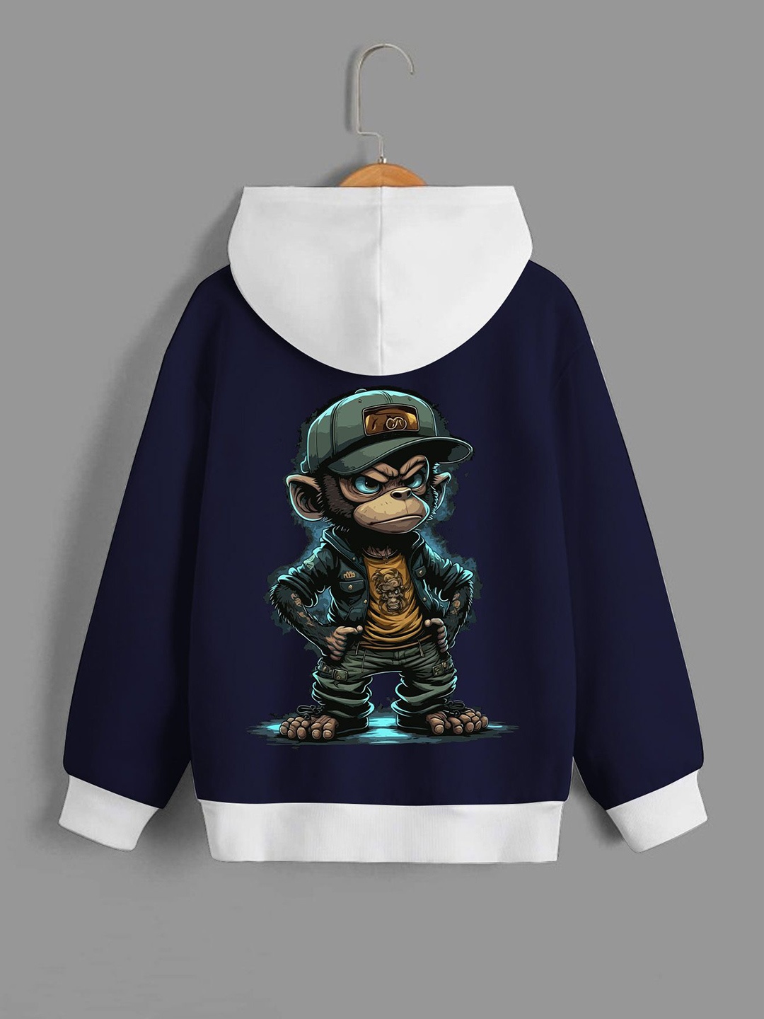 

Dagcros Boys Printed Hooded Sweatshirt, Blue