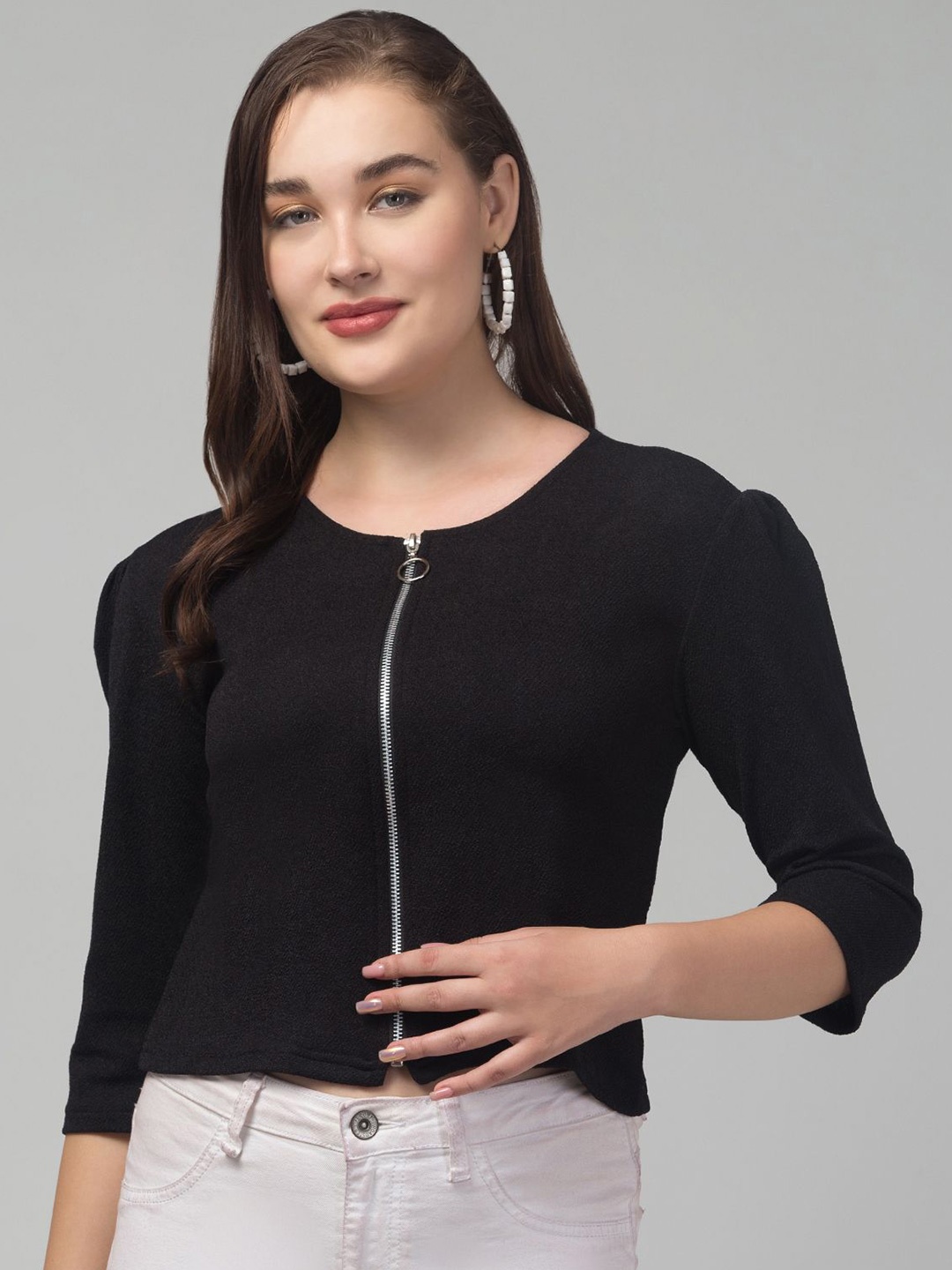 

RAYWARE Women Crop Shrug, Black