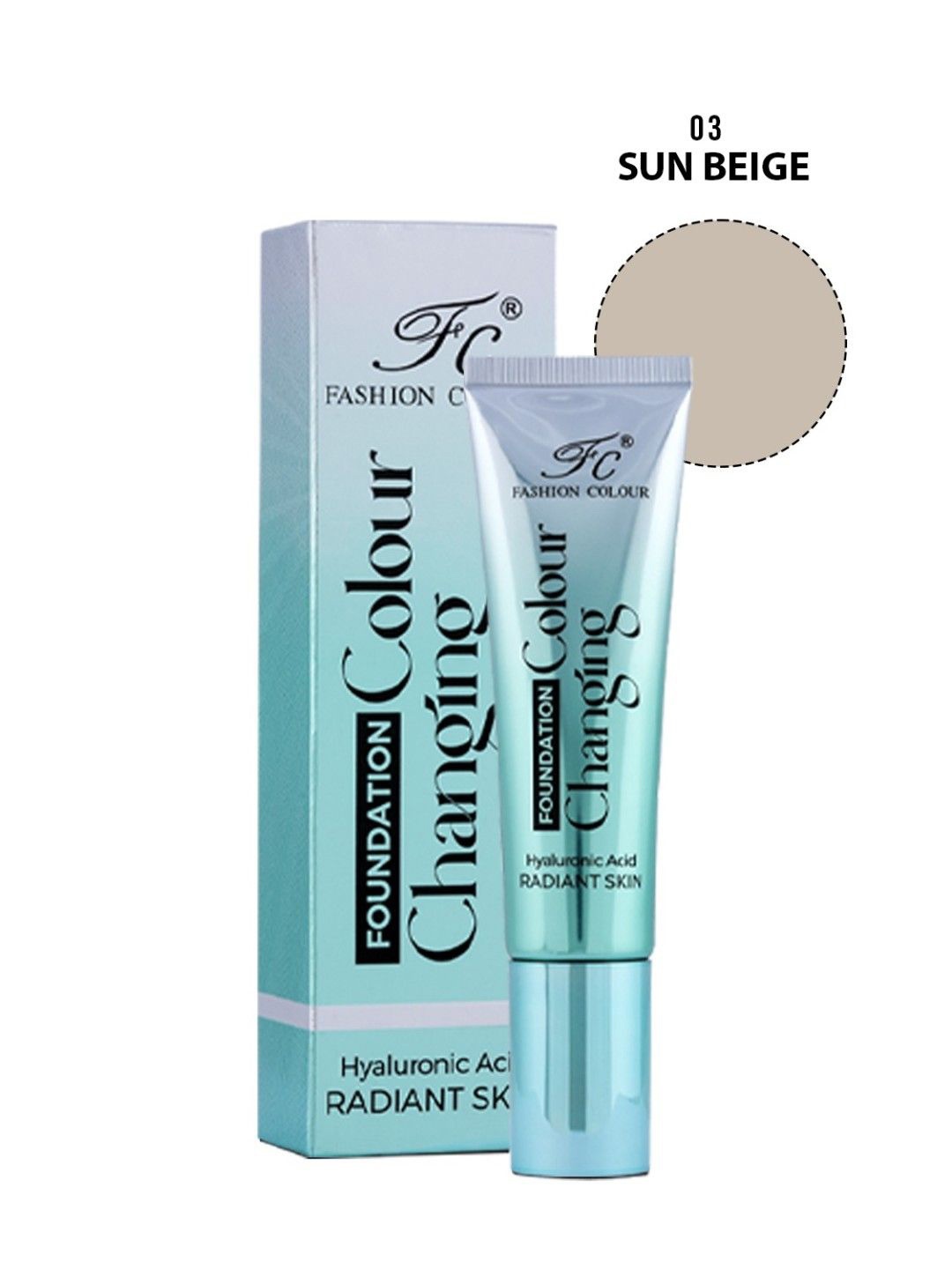

Fashion Colour Hyaluronic Acid Colour Changing Foundation 40g - Sun Beige 03