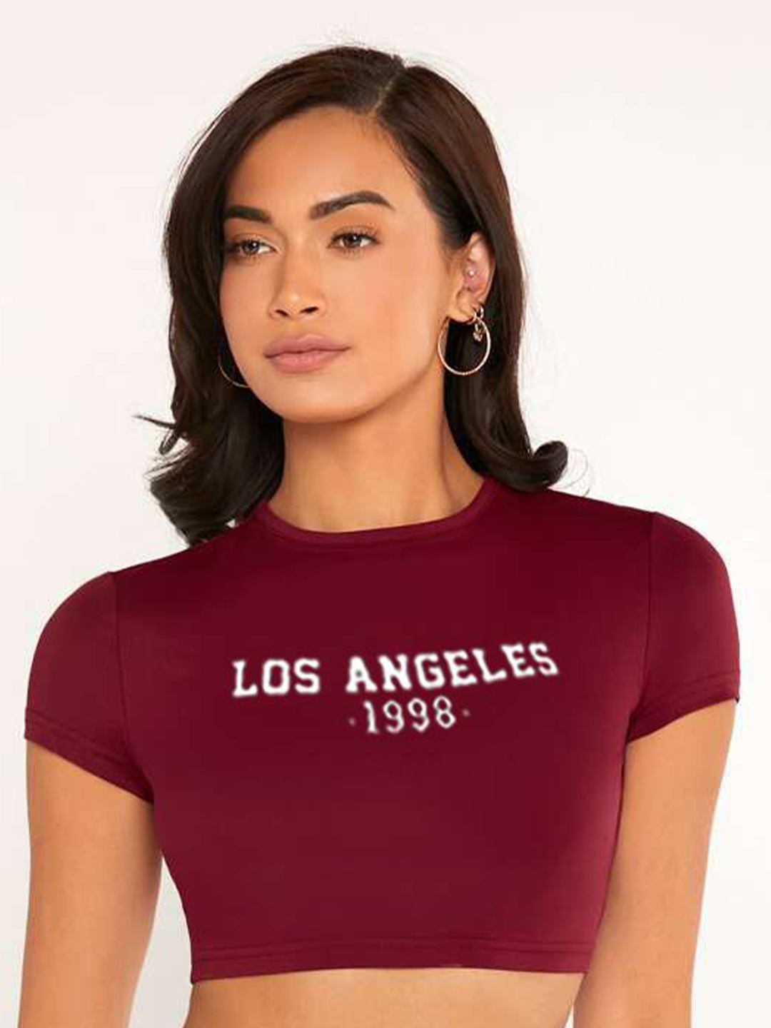 

sollobell Cotton Crop Top, Maroon