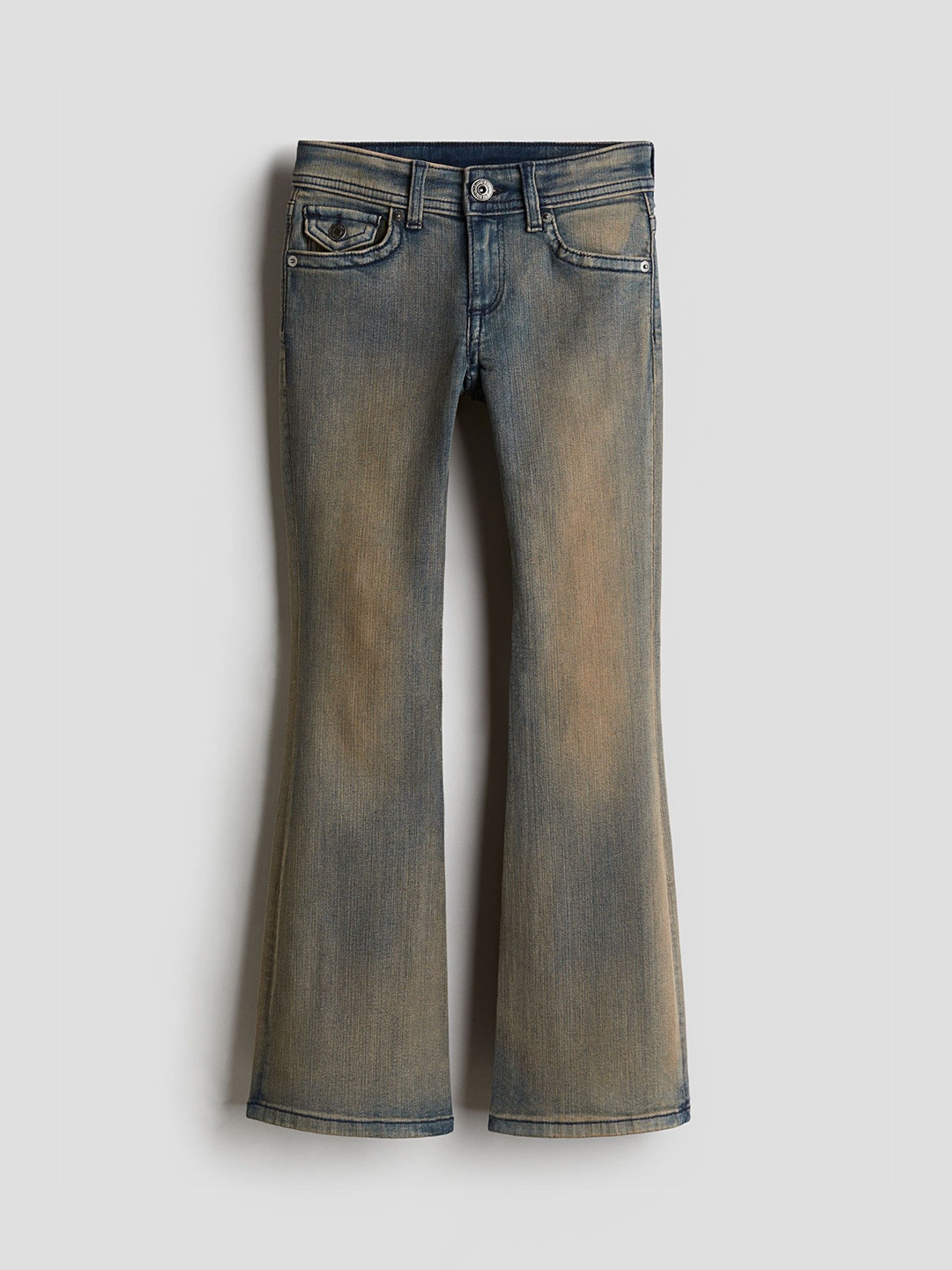 

H&M Flared Leg Low Jeans, Blue