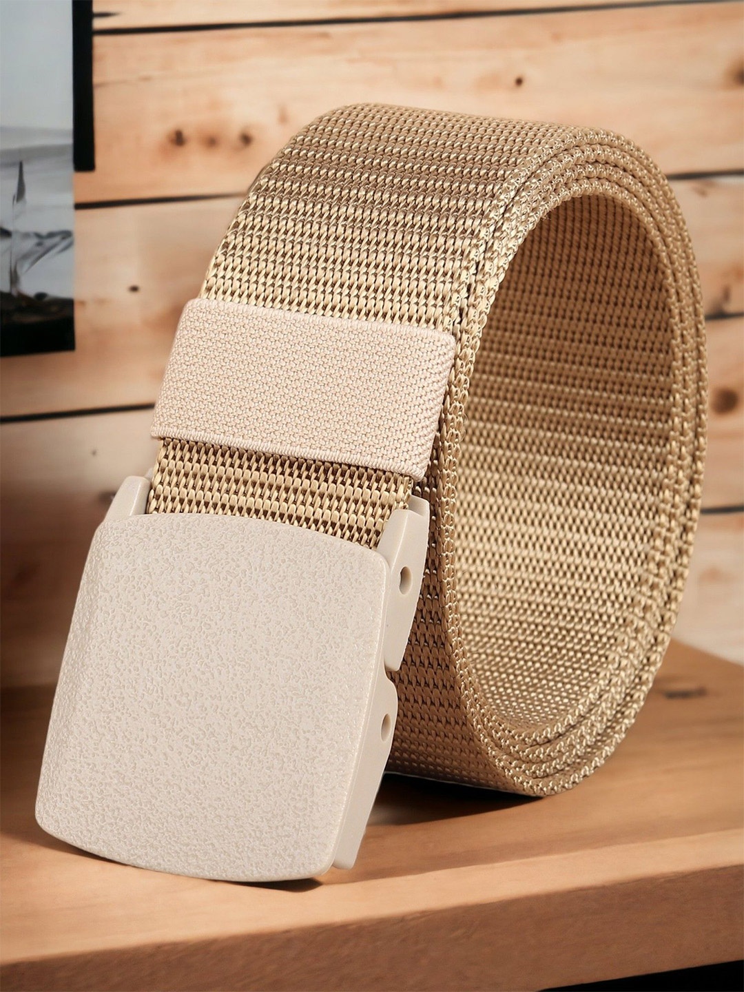 

Provogue Men Wide Belt, Beige
