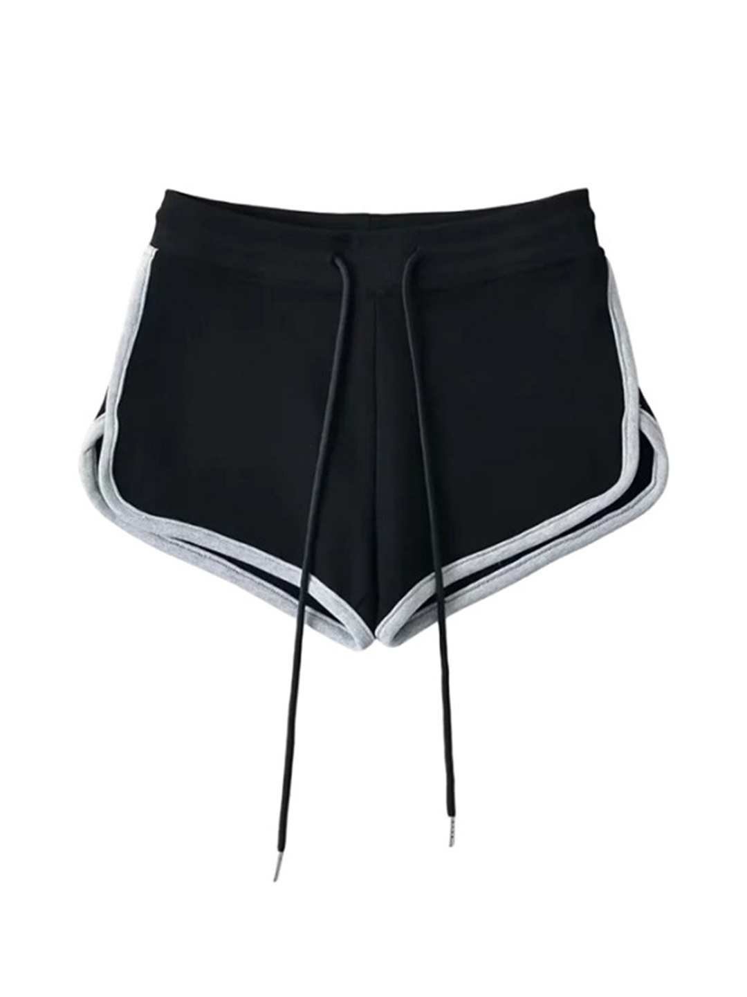 

LULU & SKY Women Slim Fit Low-Rise Pure Cotton Shorts, Black