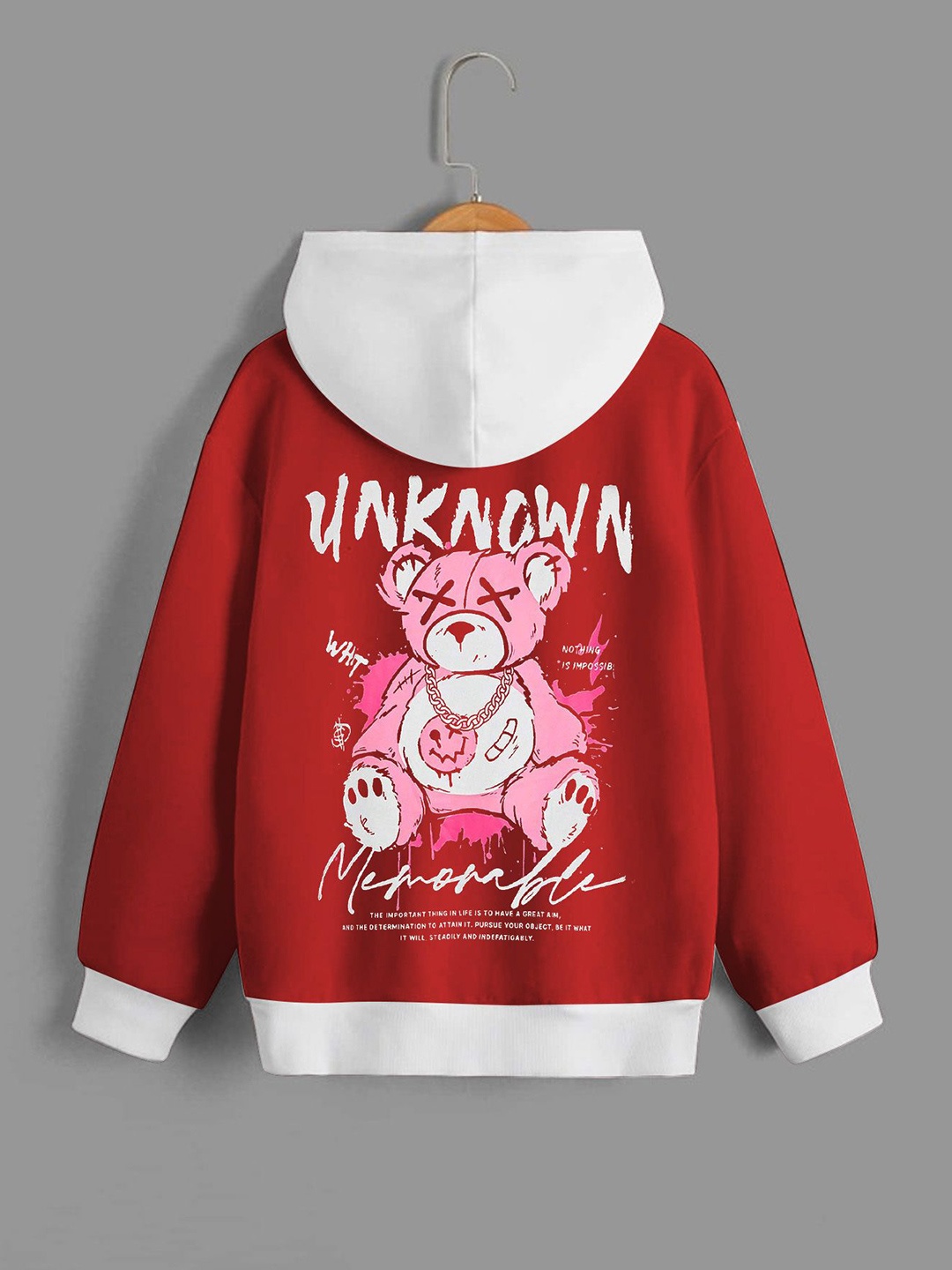 

Dagcros Boys Printed Hooded Sweatshirt, Red