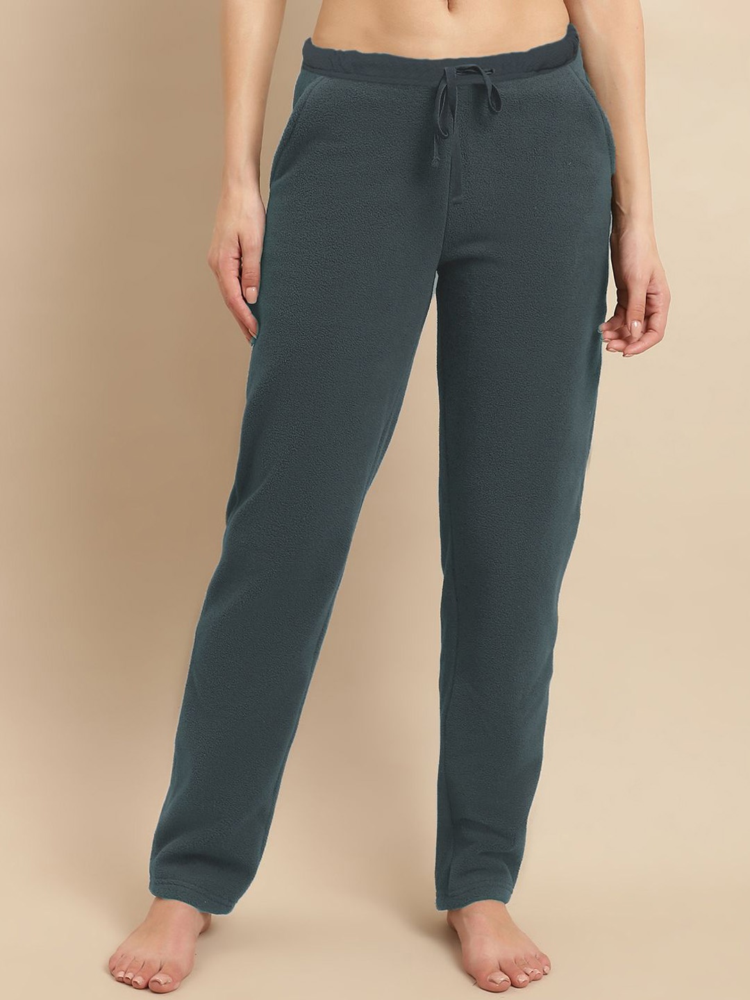 

Kanvin Women Mid-Rise Straight-Leg Lounge Pants, Green