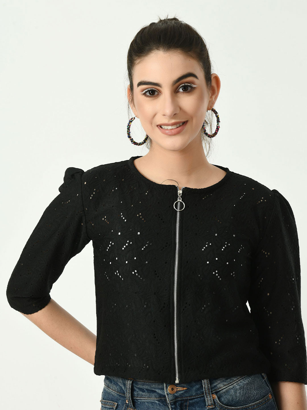 

RAYWARE Women Longline Shrug, Black