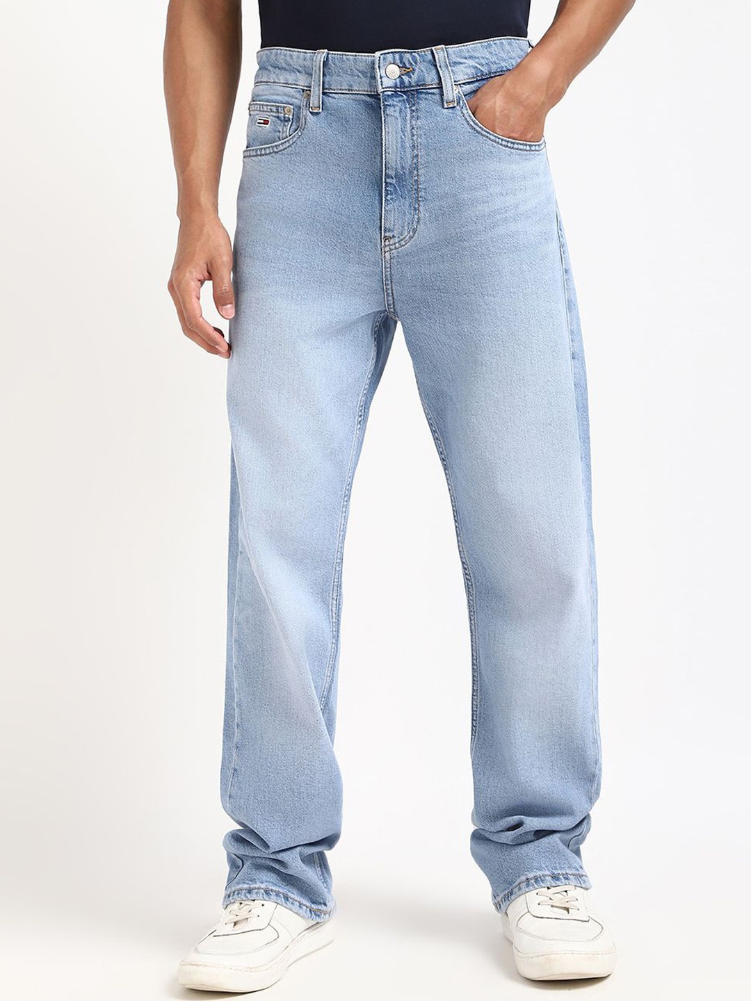 

Tommy Hilfiger Men Low Distress Heavy Fade Jeans, Blue