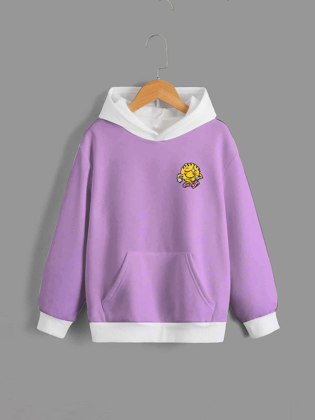 

Dagcros Boys Printed Hooded Sweatshirt, Purple
