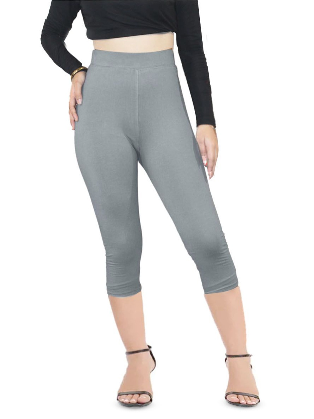

PINK SHELL Women Capris, Grey