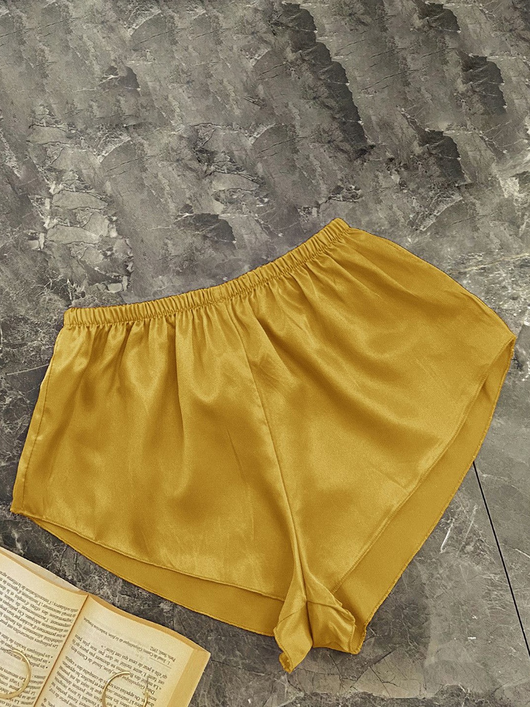 

ETC Women Hot Pants Shorts, Mustard