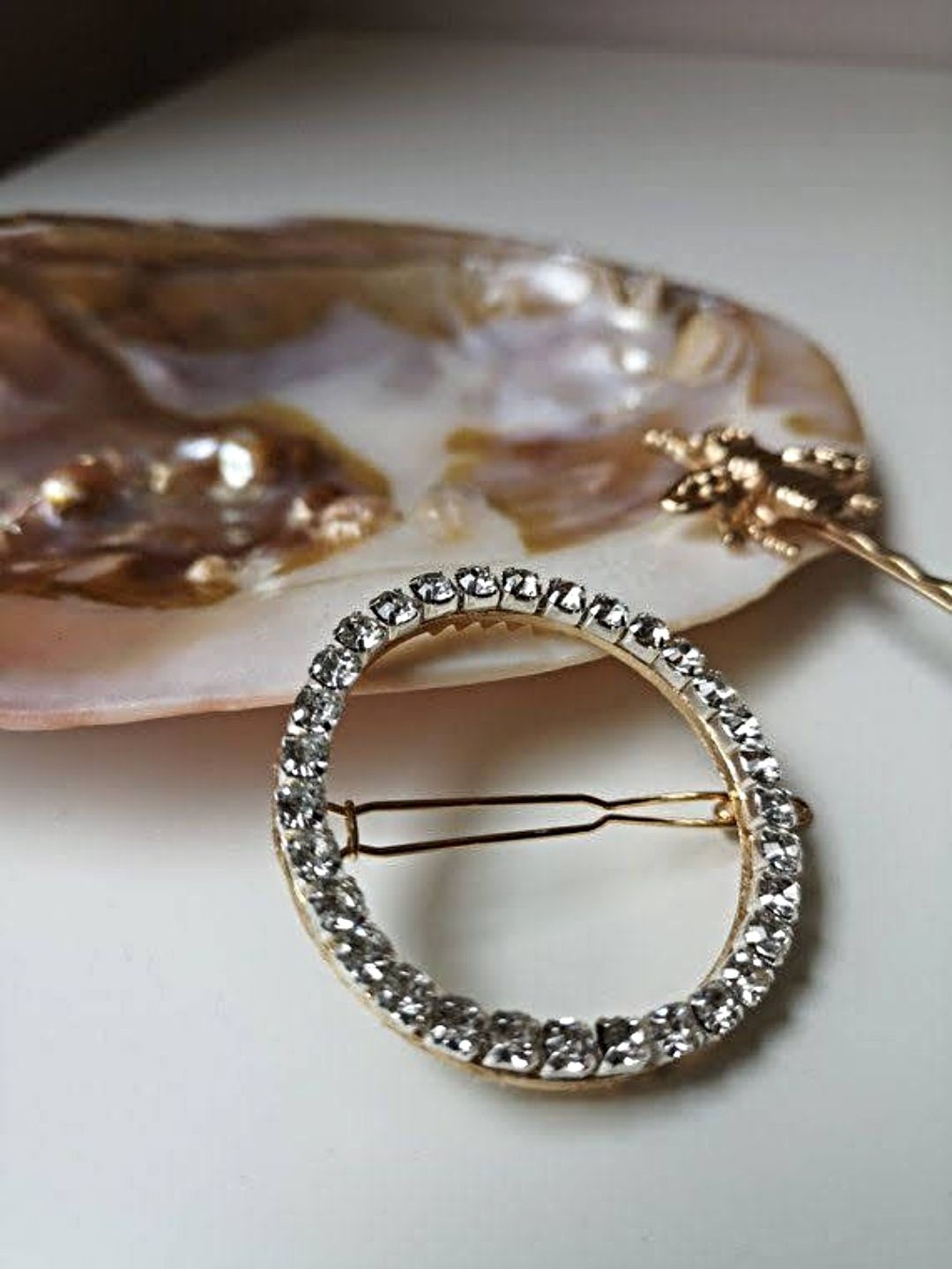 

Proplady Women Embellished French Barrette Hair Pin, Gold