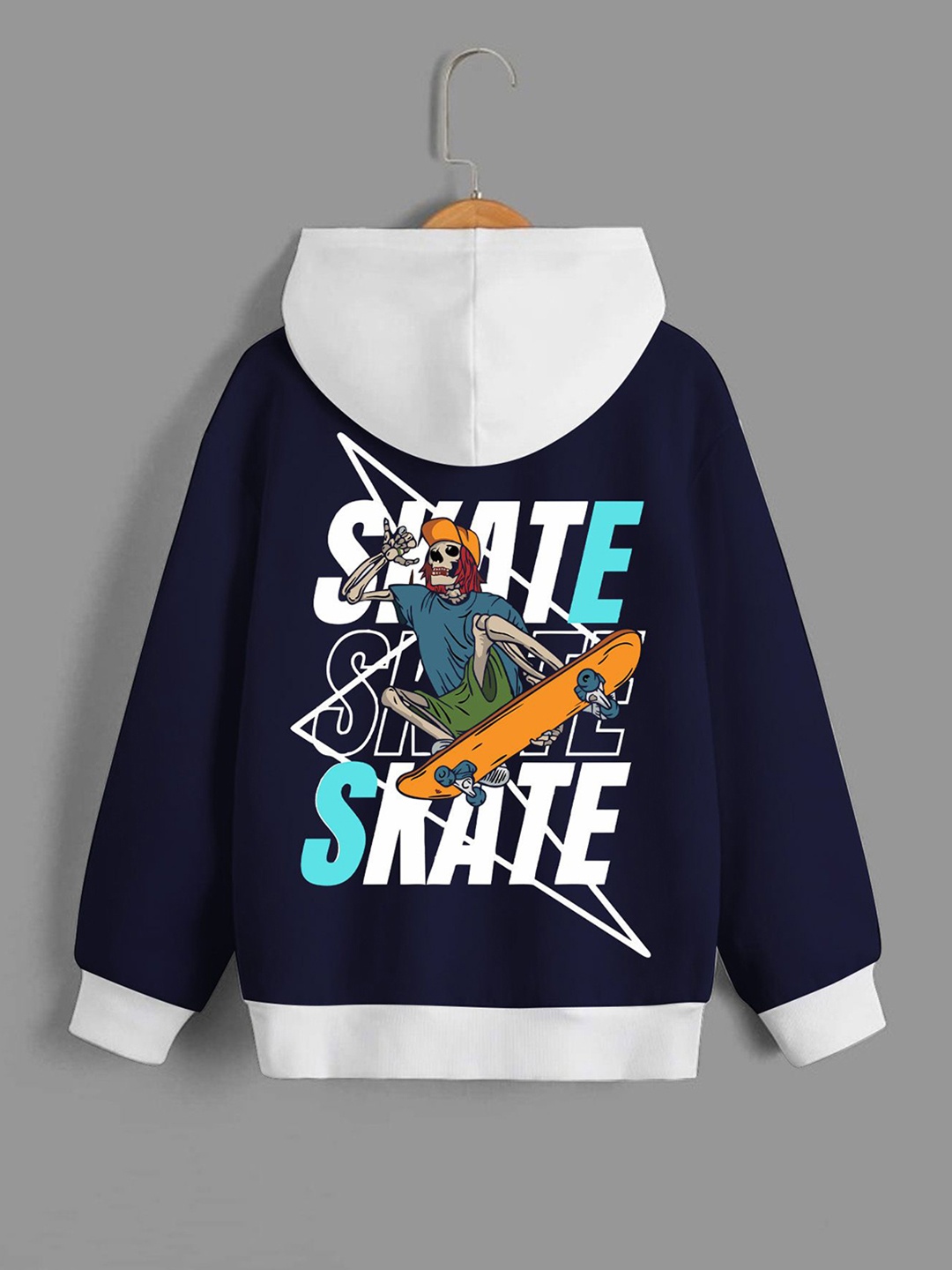 

Dagcros Boys Printed Hooded Sweatshirt, Blue