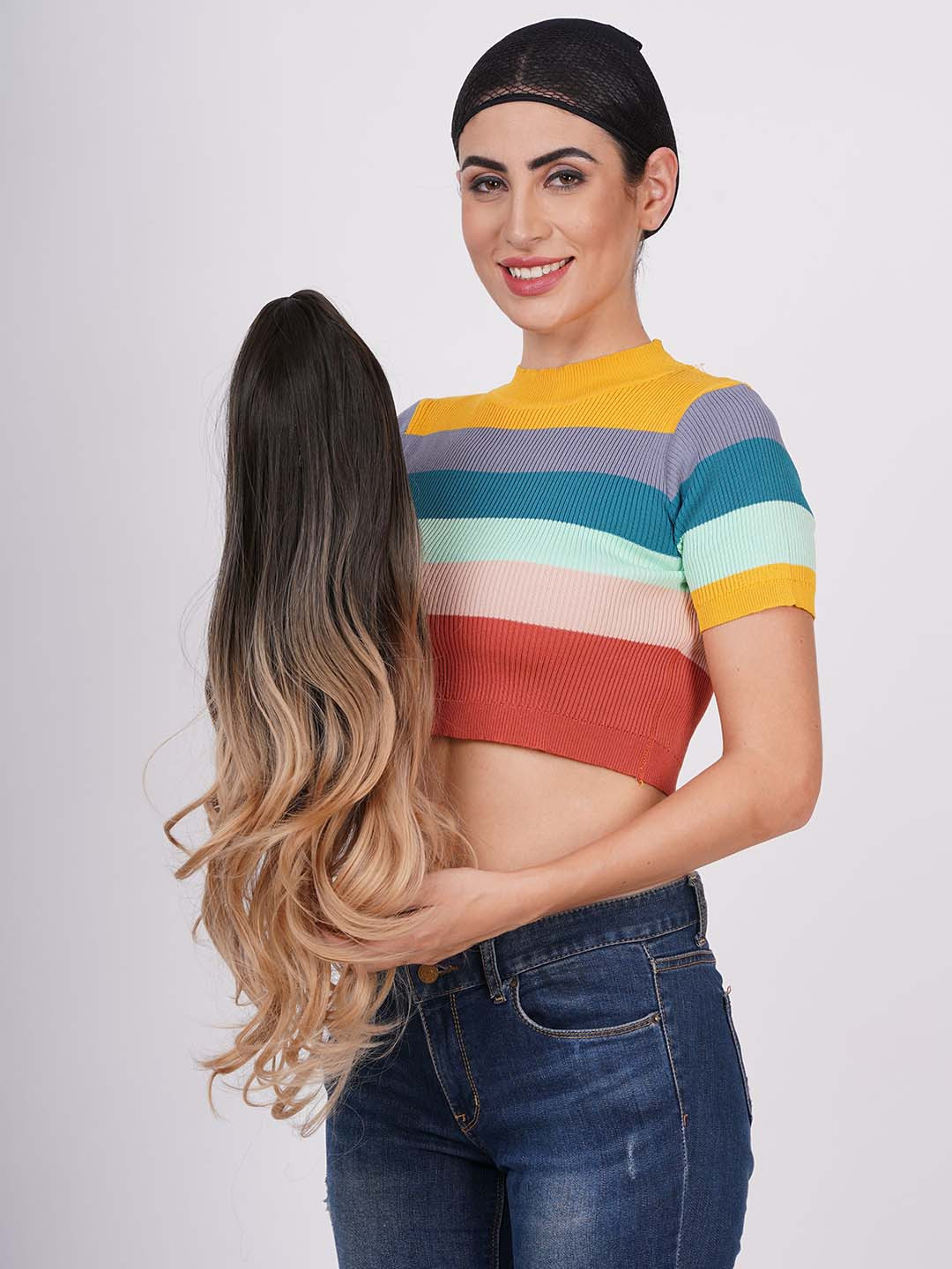 

CRIBE Halo Toupee Wavy Hair Extension - Brown - 30 Inch