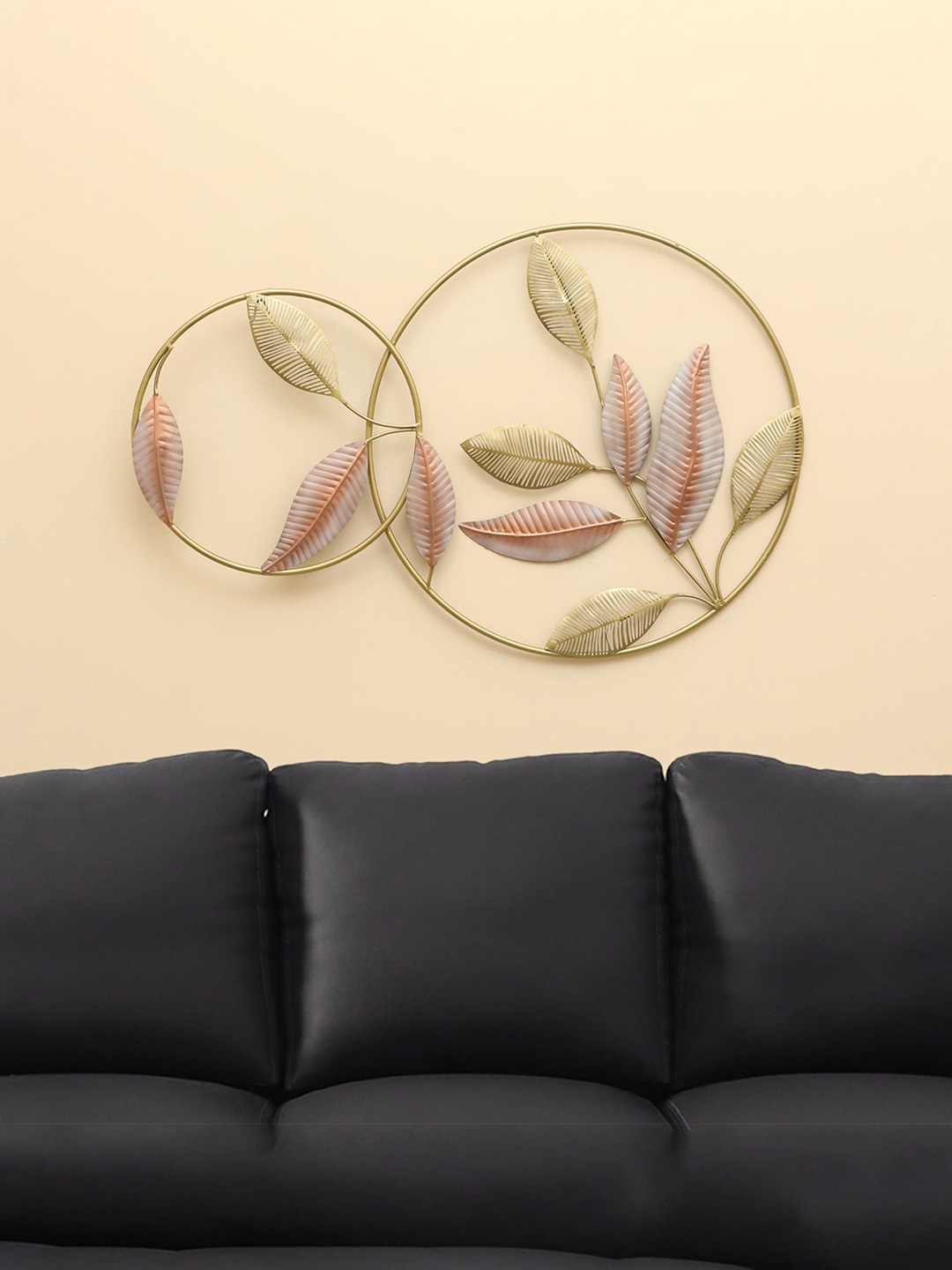 

vedas Mystic Indiana Gold-Toned & Brown Nova Leaf Wall Decor