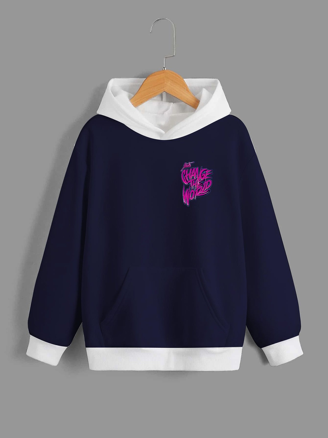 

Dagcros Boys Printed Hooded Sweatshirt, Blue