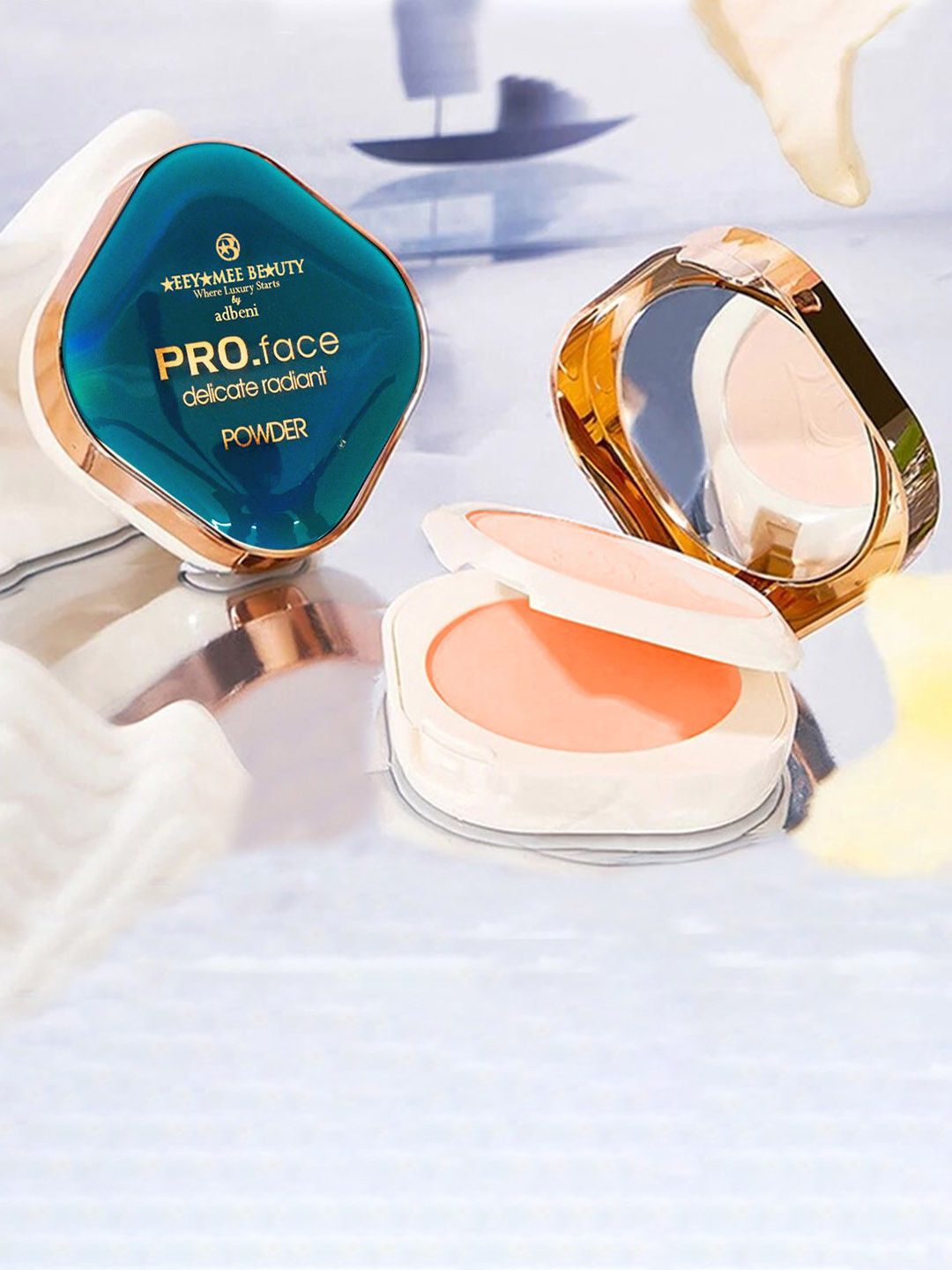 

Adbeni Pro Face Delicate Radiant Oil Control Compact Powder - 20g - Shade 02, Beige