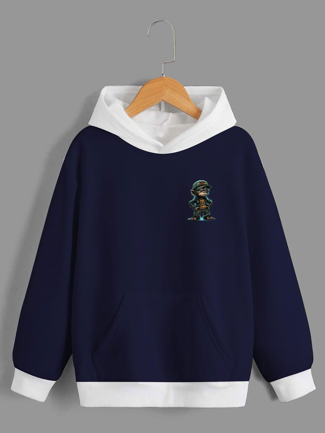 

Dagcros Boys Printed Hooded Sweatshirt, Blue