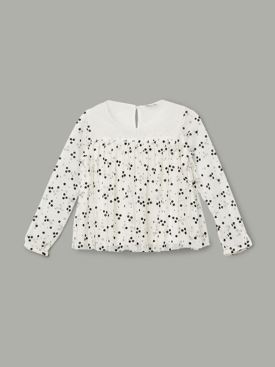 

Fame Forever by Lifestyle Girls Floral Printed Top, Off white