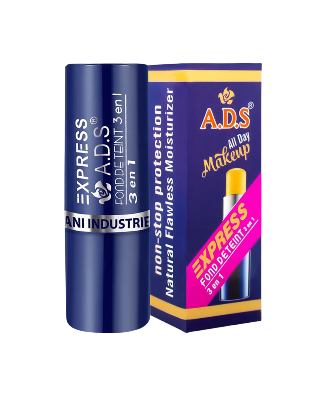 

A.D.S 3 In 1 Waterproof Matte Long-Lasting Concealer Foundation Stick -15g- Shade-02, Nude