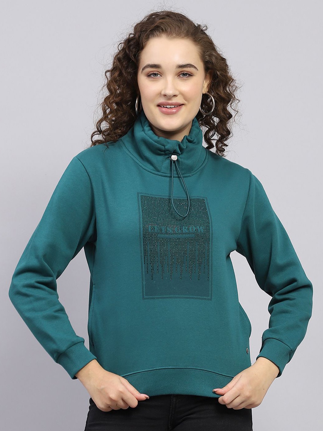 

Monte Carlo Women Embellished Sweatshirt, Green