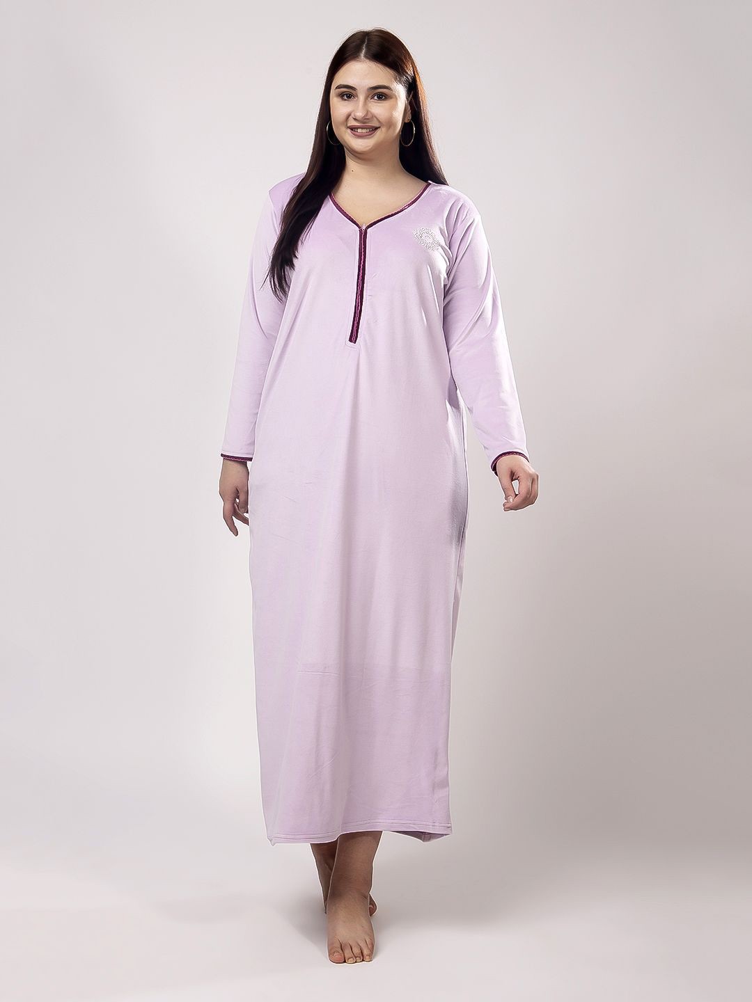 

CHUI MUI Women Maxi Nightdress, Lavender