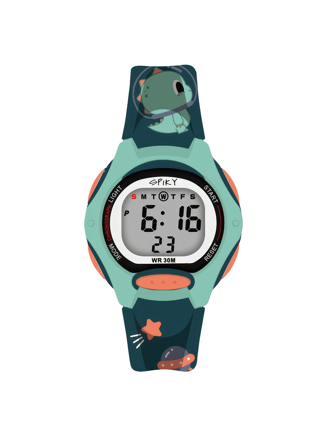 

Spiky Kids Dial & Straps Digital Automatic Watch ZEVA18_GRN, Green