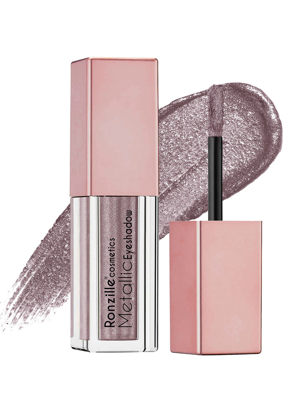 

Ronzille Metallic Long Lasting Glitter Liquid Eyeshadow 5 ml - Smoky 04, Nude