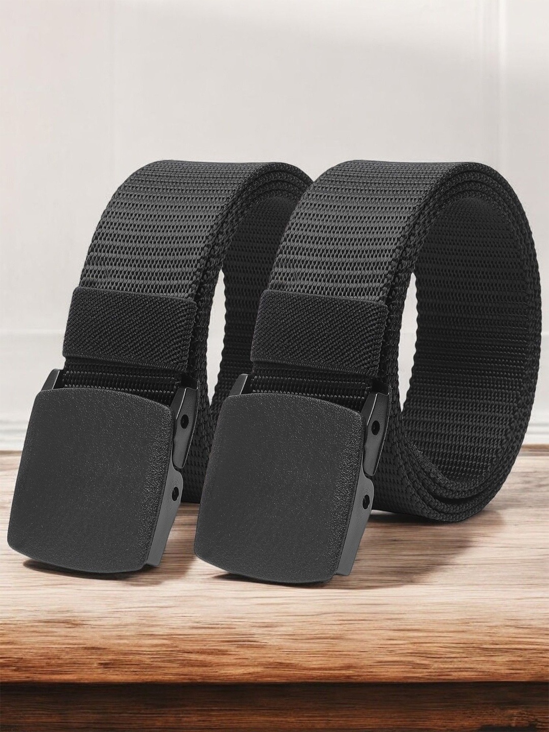 

Provogue Men Pack Of 2 Textured Belt, Black