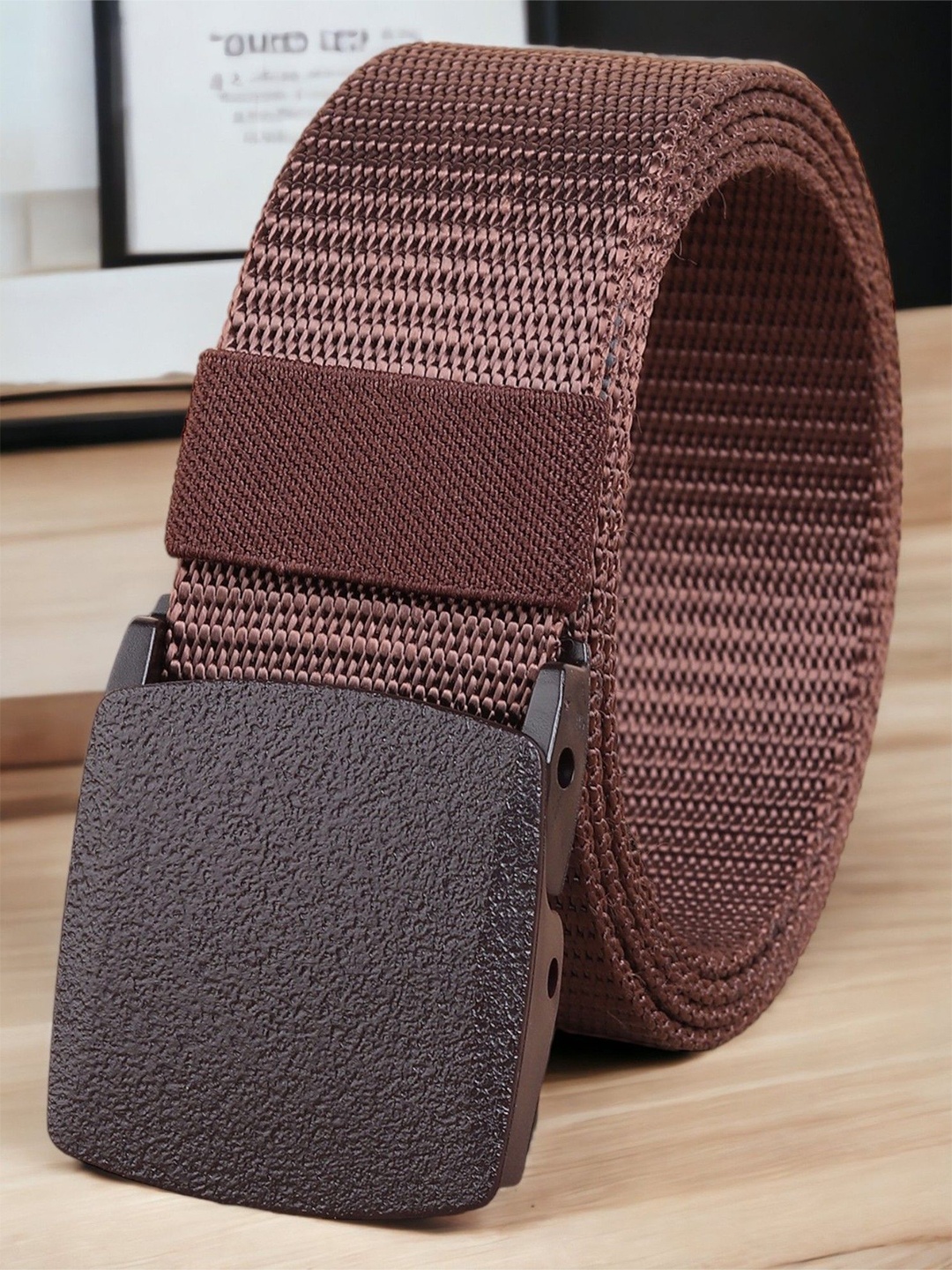 

Provogue Men Canvas Textured Belt, Brown