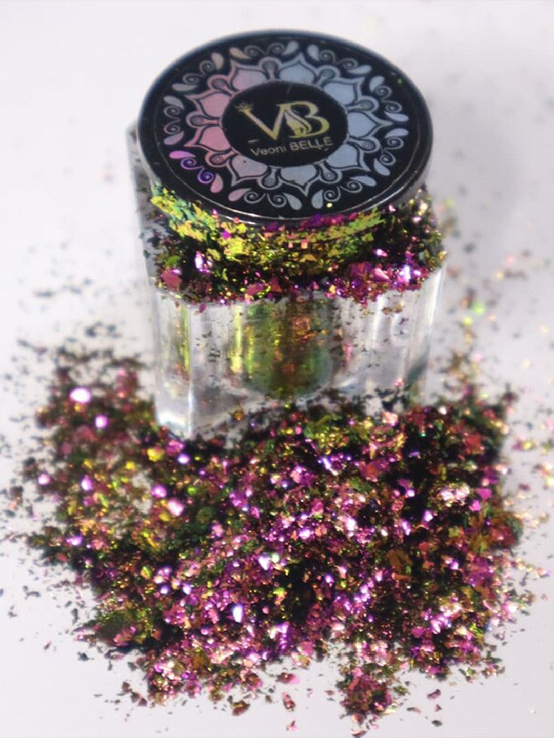 

Veoni BELLE HD Holographic Long Lasting Glitter Flakes, Magenta