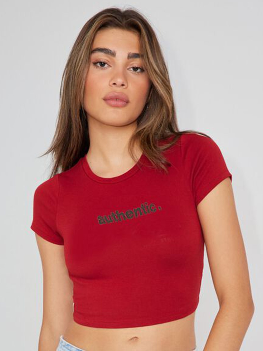 

sollobell Cotton Crop Top, Red