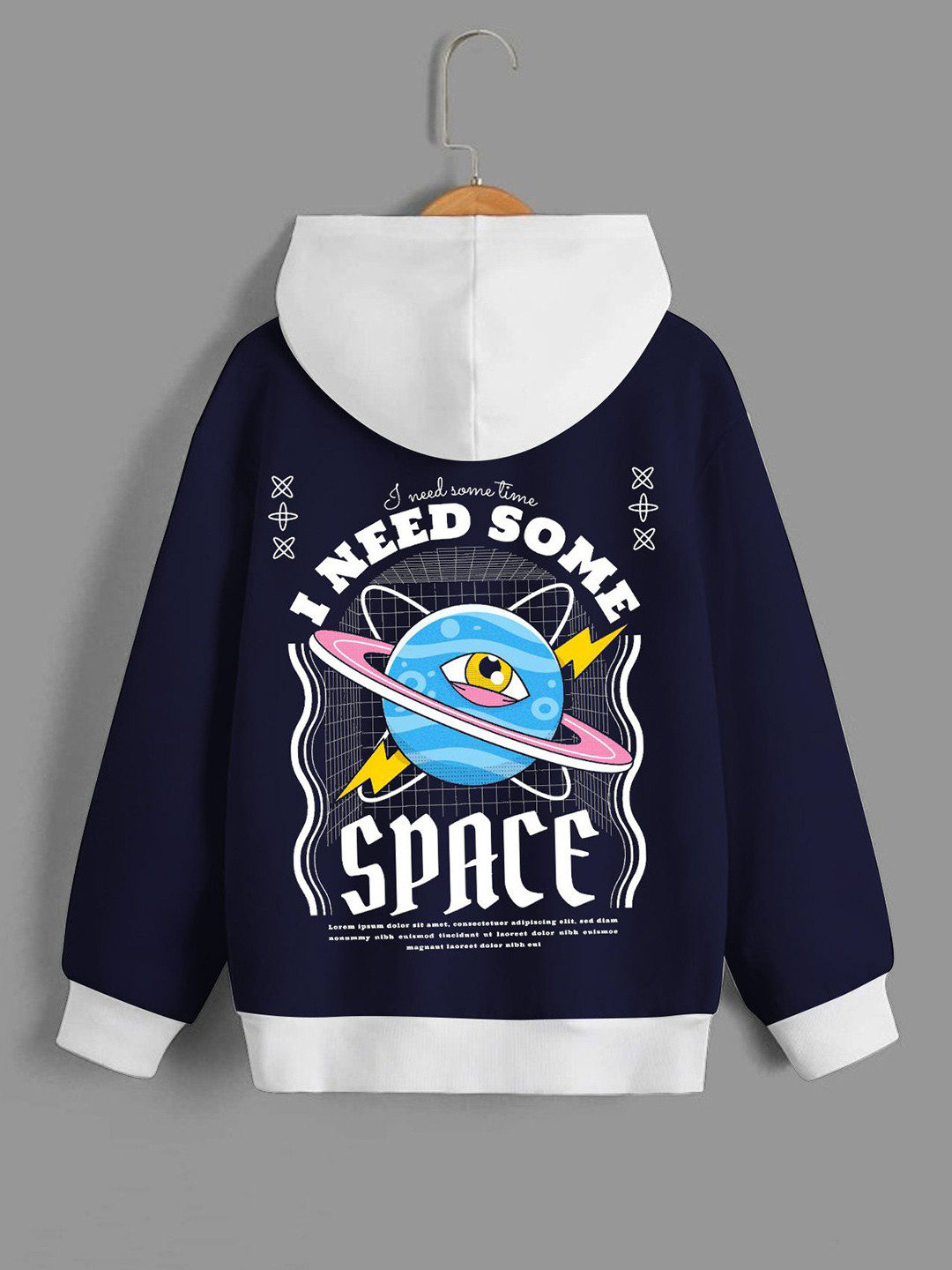 

Dagcros Boys Printed Hooded Sweatshirt, Blue