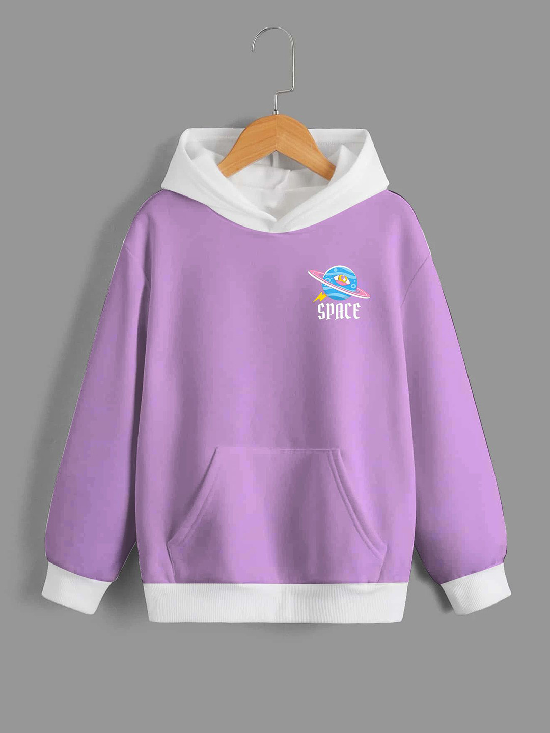 

Dagcros Boys Printed Hooded Sweatshirt, Purple