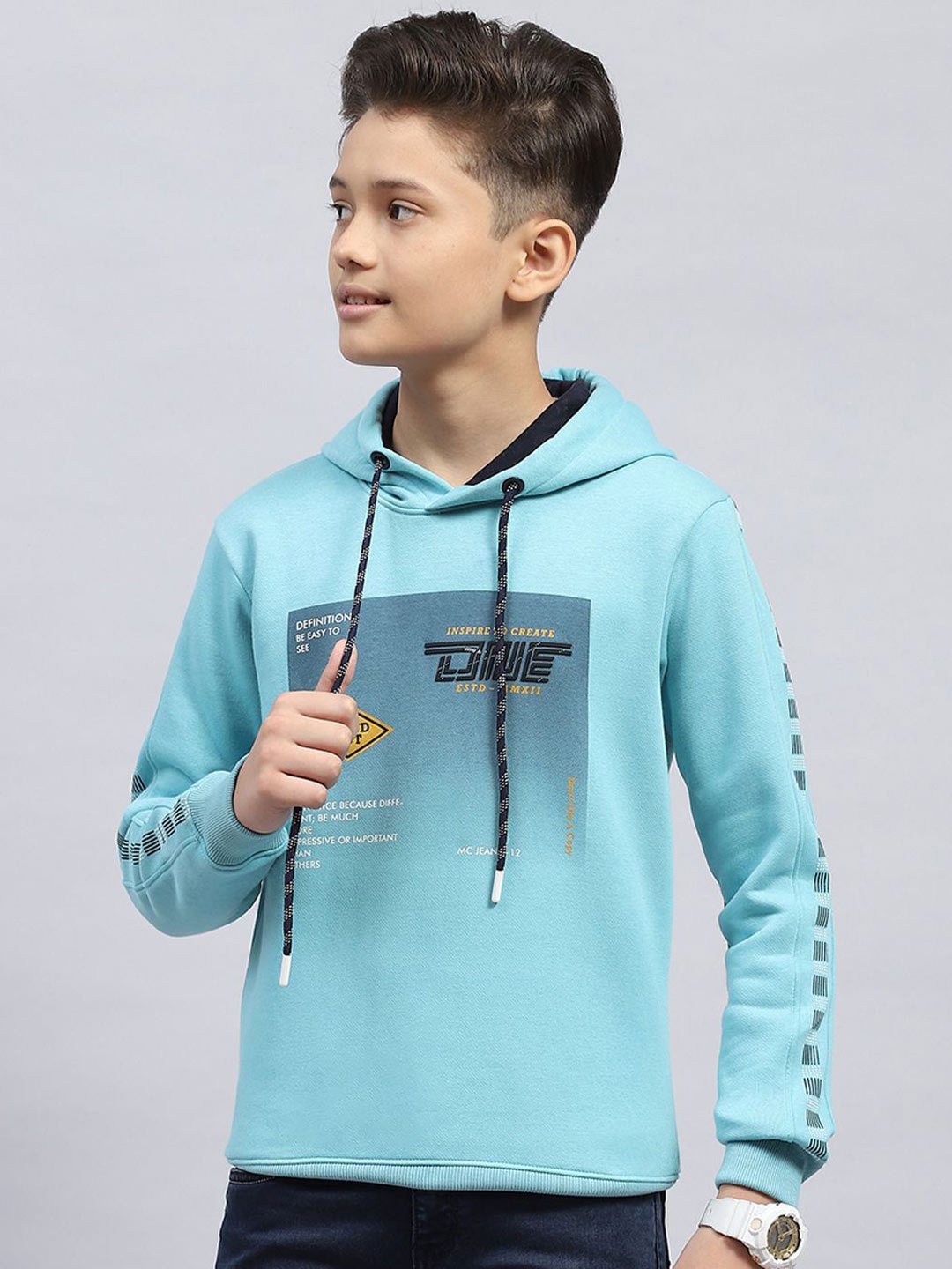 

Monte Carlo Boys Printed Hooded Sweatshirt, Blue