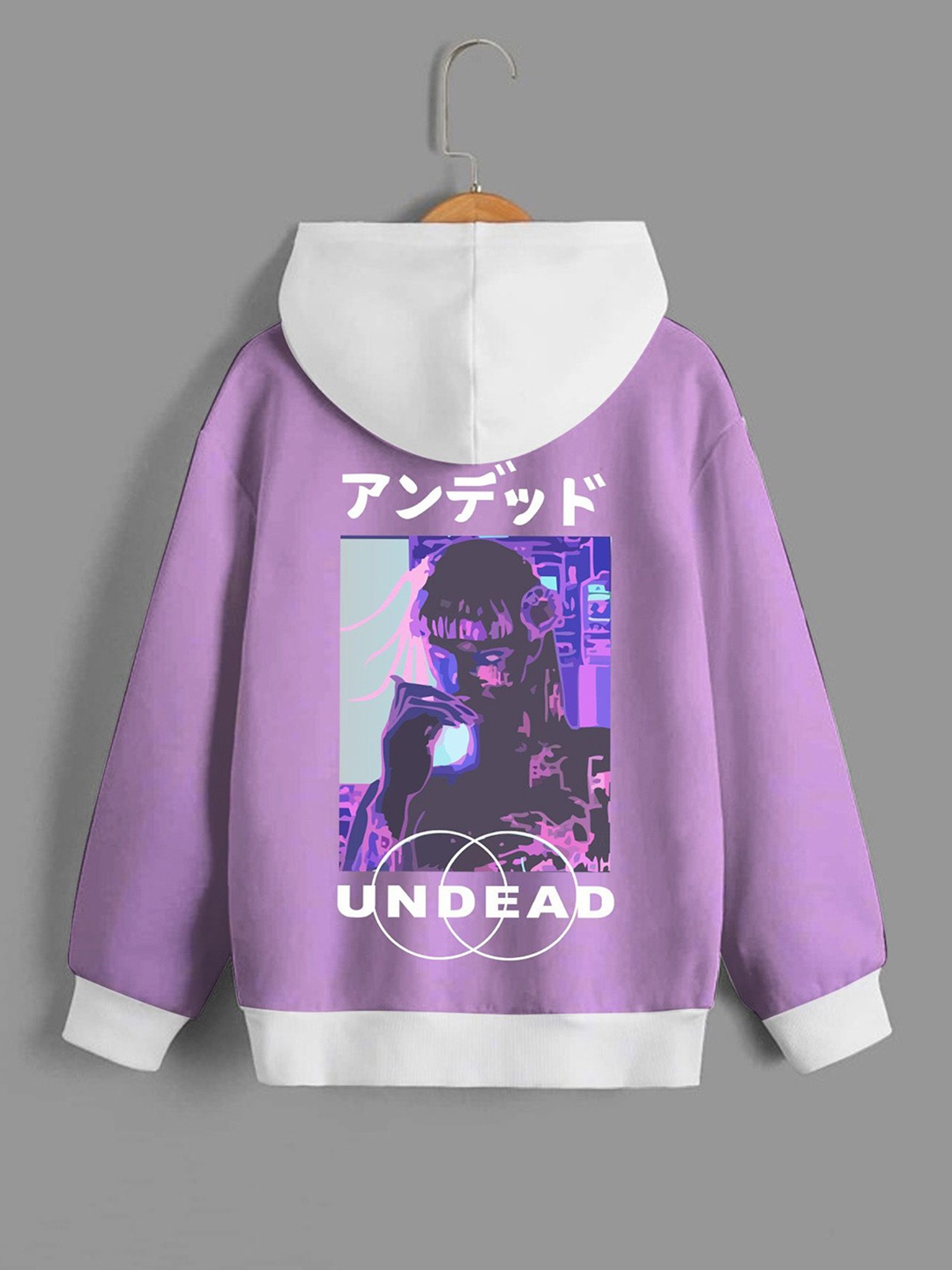 

Dagcros Boys Printed Hooded Sweatshirt, Purple