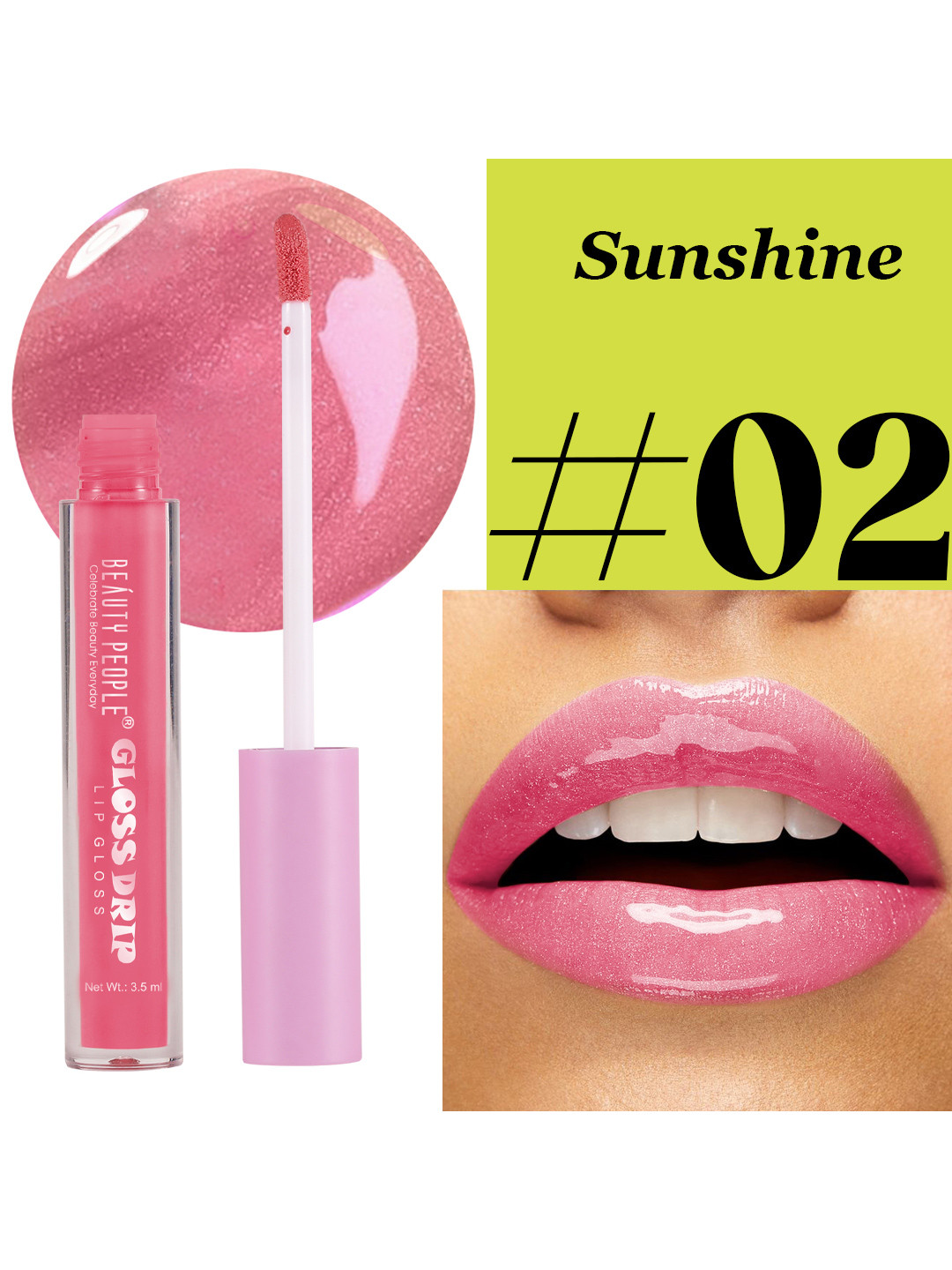 

Beauty People Gloss Drip Serum Inflused Lip Gloss - 3.5ml - Sunshine 02, Pink