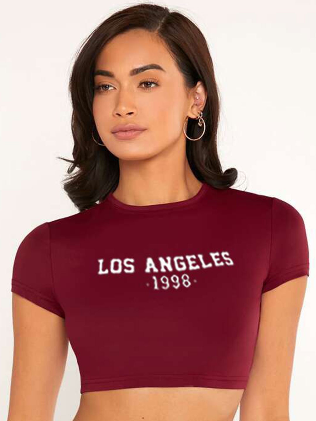

sollobell Cotton Crop Top, Maroon