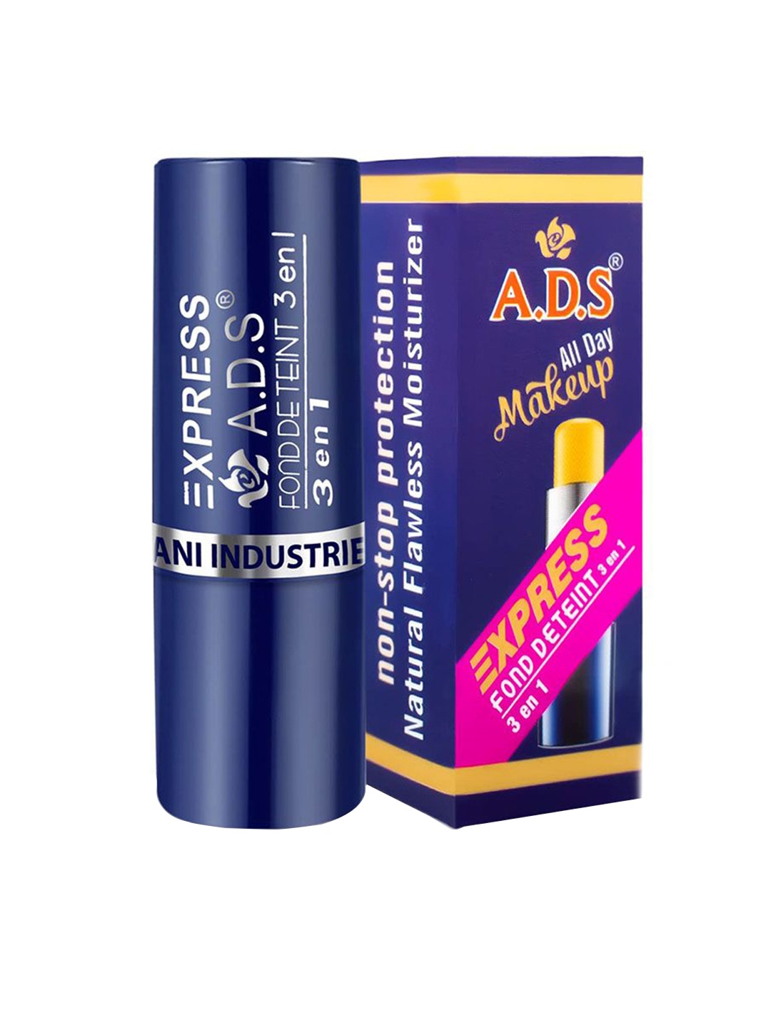 

A.D.S 3 In 1 Waterproof Matte Long-Lasting Concealer Foundation Stick -15g- Shade-02, Nude