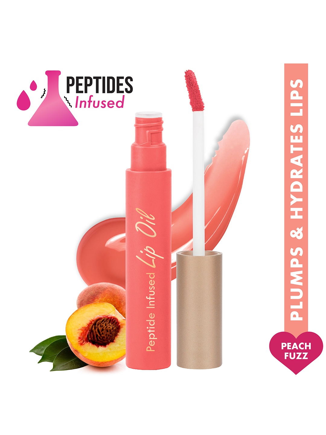 

Insight Cosmetics Peptide Infused Non-Sticky Tinted Lip Oil- 4.5gm -Peach Fuzz