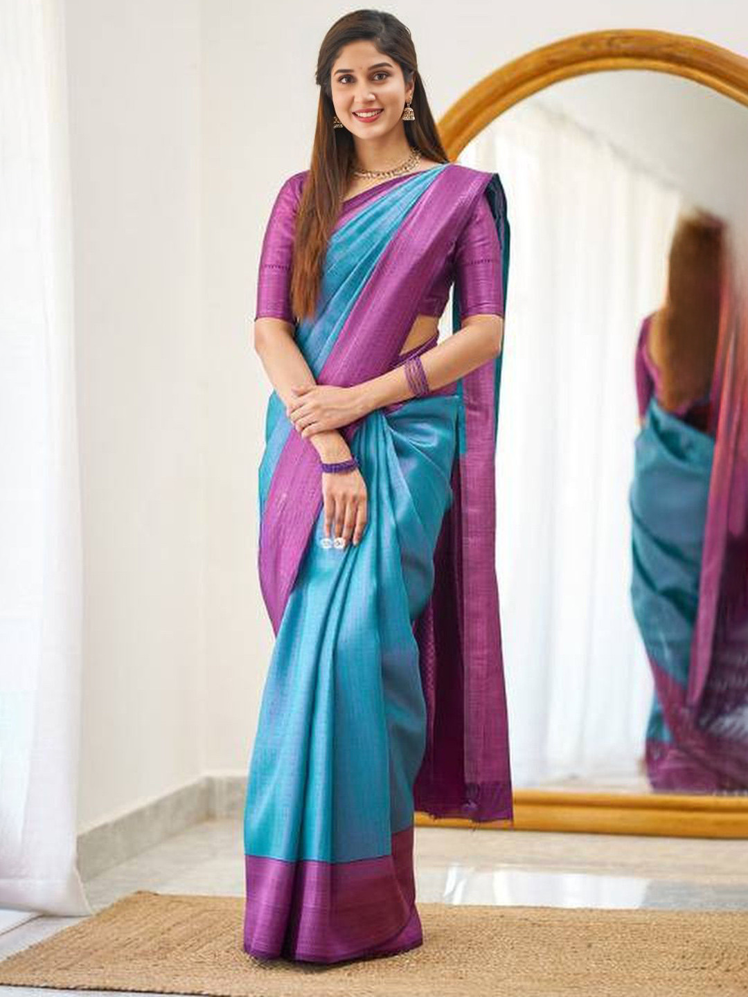 

Upalksh Woven Design Zari Banarasi Saree, Blue