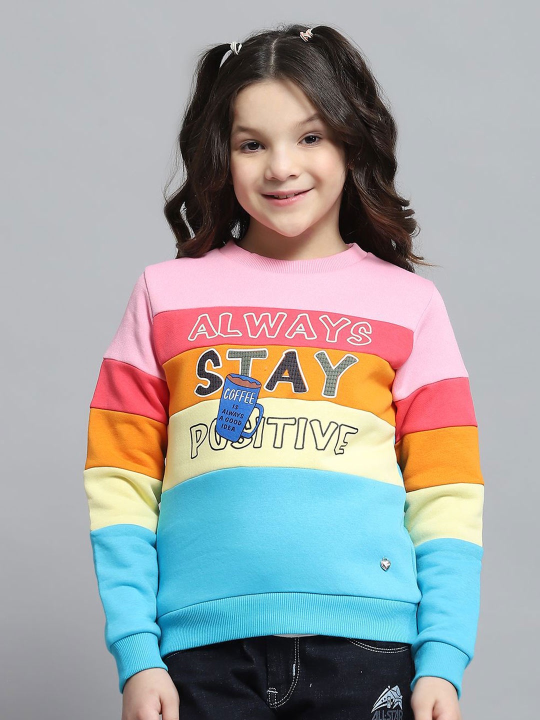 

Monte Carlo Girls Printed Sweatshirt, Blue